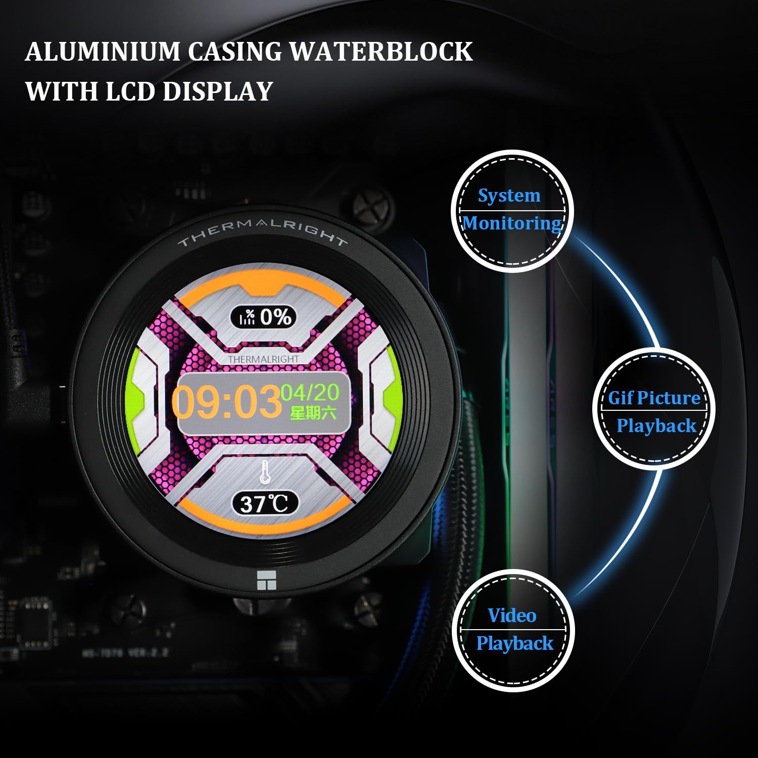 Thermalright Liquid Cooler Core Vision 360 LCD ARGB Black Thermalright Liquid Cooler Core Vision 360 LCD ARGB Black